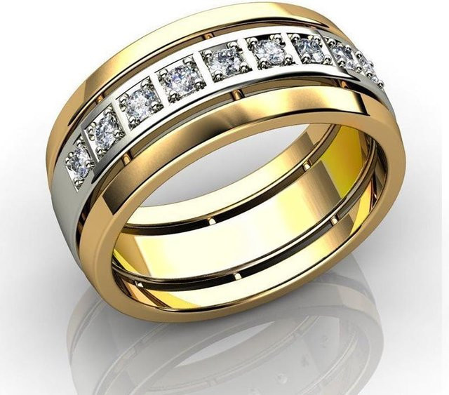 YIRAN Jewelry Ringe, Kupfer, Schwarz, Zirkonia, Unisex - Bild 1
