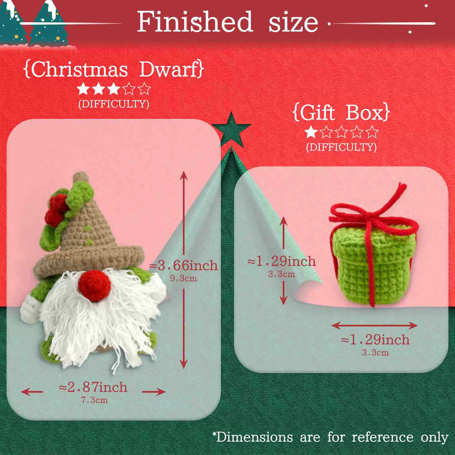 YAMAXIN 2-teiliges Häkel-Set mit Weihnachtsmotiv in Multicolour für Anfänger - Bild 2