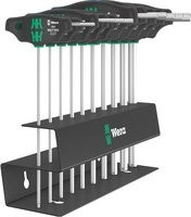 Wera 454/10 HF Set Imperial 2 Schraubendreher-Set mit Rack, 10-teilig, Schwarz-Grün - Bild 1