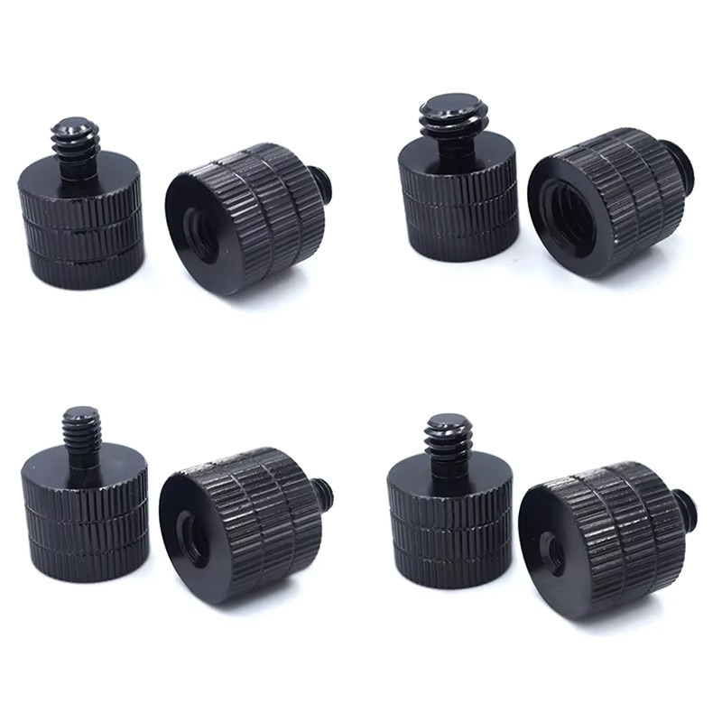 Konvertierungsschraube Adapter Set von 1/4 bis M4 M5 M6 M8 M10 mit 3/8 Zoll Stecker-Innengewinde für Projektoren in Schwarz - Bild 2