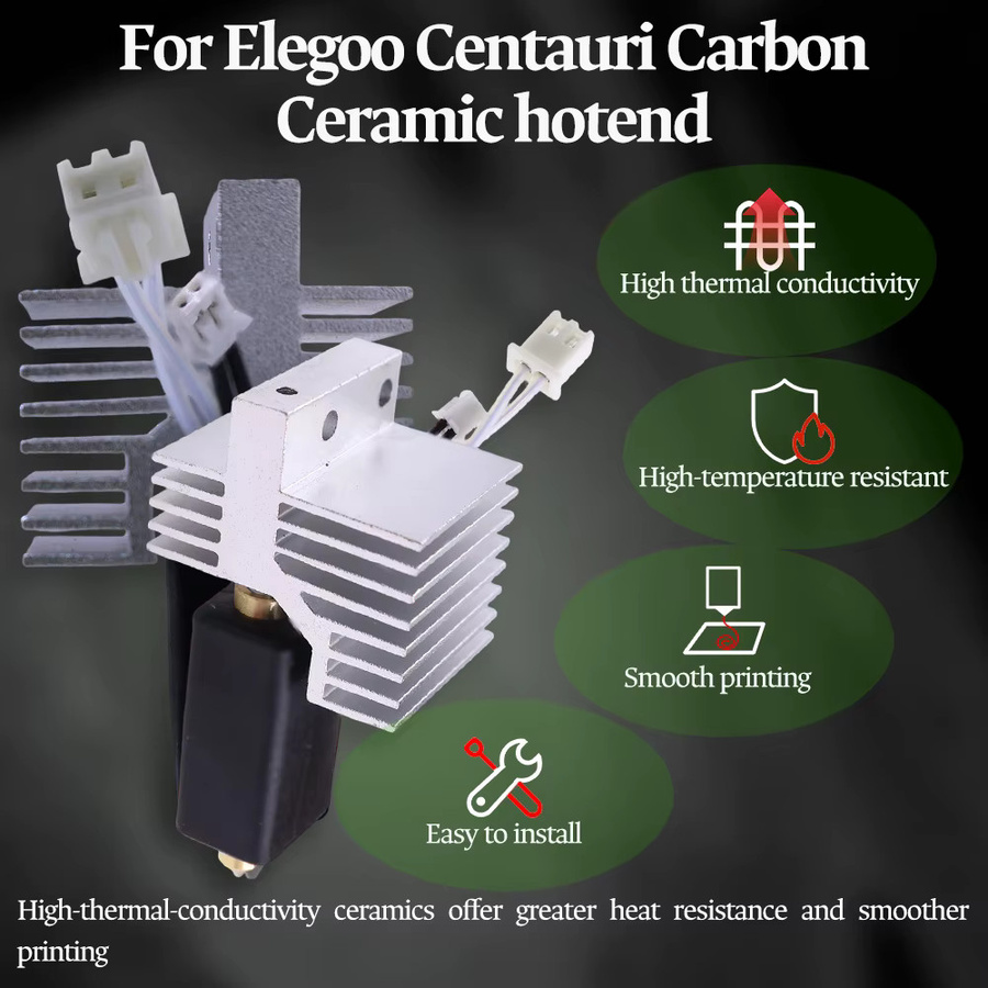 Elegoo CC Hotend Kit für Centauri Carbon mit gehärteter Stahl- und Messingdüse sowie Keramik-Heizelement - Bild 4