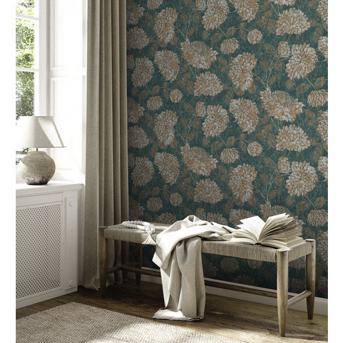 A.S. Création Vliestapete Attractive 2 Floral in Grün und Gold, B/L: 53 x 1005 cm - Bild 6