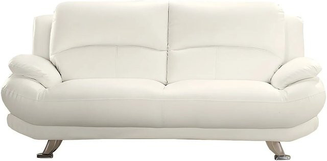 Vente-unique Sofa Musko in Elfenbein mit modernem Design und Kunstleder-Bezug, Breite: 200 cm - Bild 1