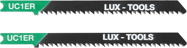 LUX-TOOLS Stichsägeblatt für Holz mit U-Schaft, 75 mm Länge, HCS, Schwarz - Bild 1