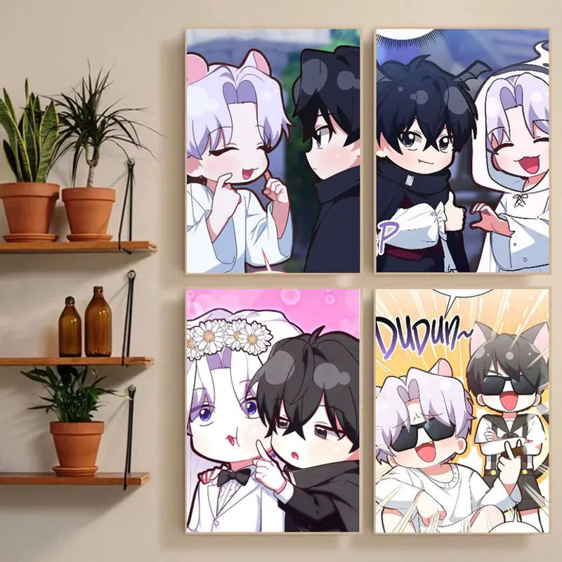 Moetch Anime BLV-Virtual Strangers Poster Aufkleber, wasserfester Wandkunstdruck für Wohnzimmer und Schlafzimmer, mehrfarbig - Bild 2