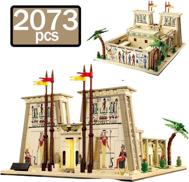 ZKZC Horus-Tempel Stadtansicht-Modell, Architektur-Bausteine, 2073 Teile - Bild 1