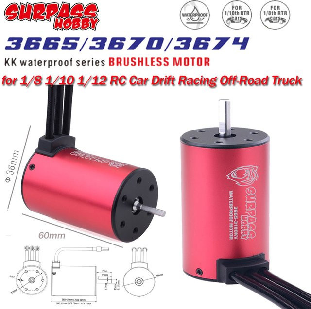 Surpass Hobby Wasserdichter bürstenloser Motor für RC Car, Drift Racing, Off-Road Truck - Bild 1