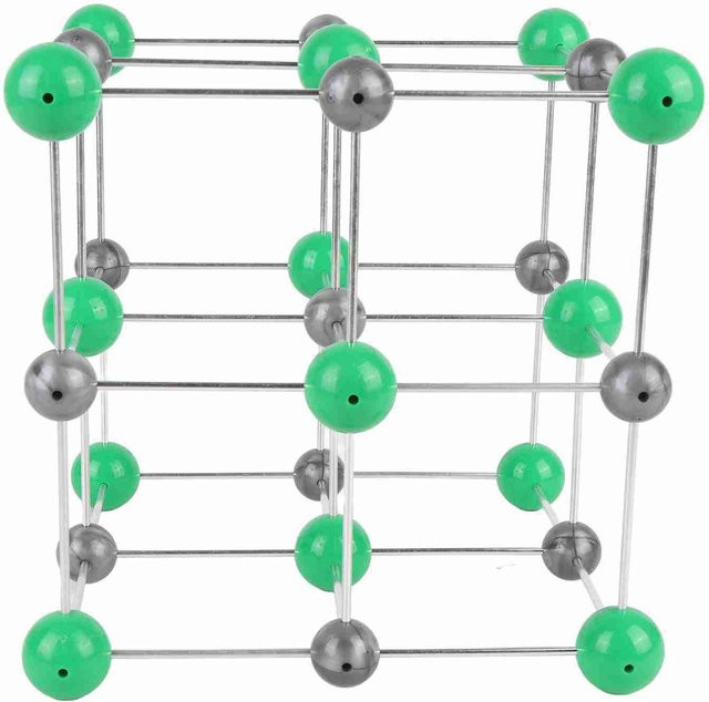 Molekülstrukturmodell Chemie Natriumchloridkristall, Lehrmittel, Grau - Bild 1