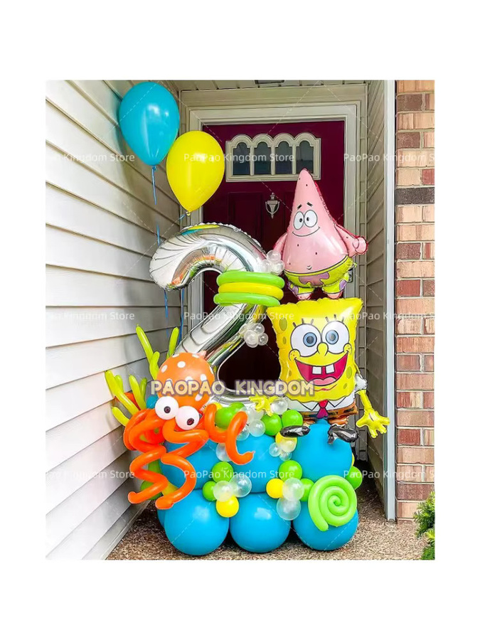 Potdemiel SpongeBob Schwammkopf Themen-Luftballons in Multicolour für Kindergeburtstag und Party-Dekoration - Bild 3