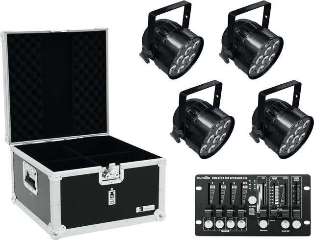 EUROLITE LED PAR-56 QCL Set in Schwarz inklusive Case und Controller - Bild 1