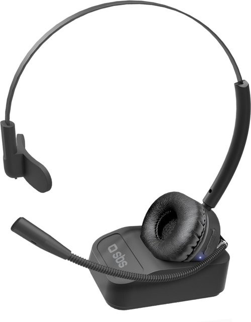 SBS Kabelloses Mono-Headset mit Ladestation in Schwarz - Bild 1