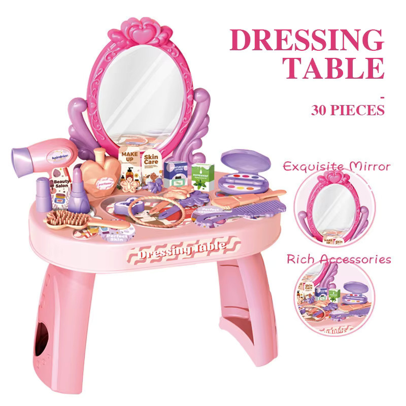 CONUSEA Simulierte Dressing Tisch, DIY Mädchen Make-Up Spiele, 28-teiliges Set - Bild 2