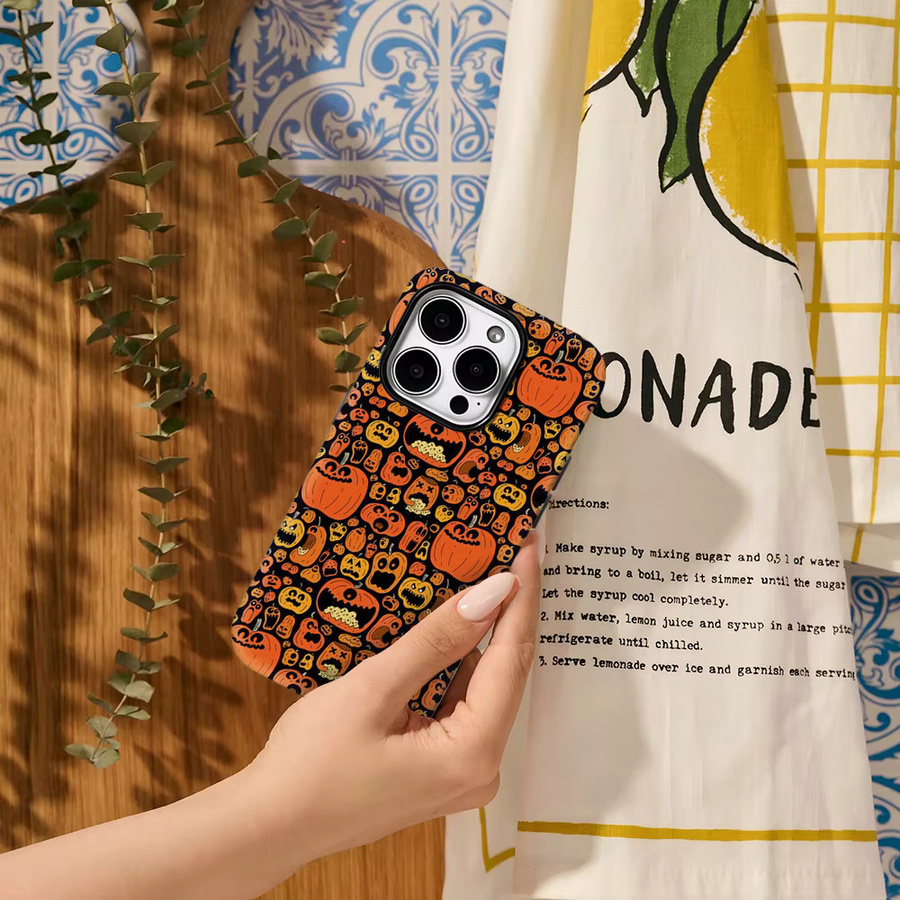 Halloween Pumpkin Mania Handyhülle für iPhone 11 bis 16 Pro Max Plus mit doppelschichtiger Rückseite von Potdemiel - Bild 5