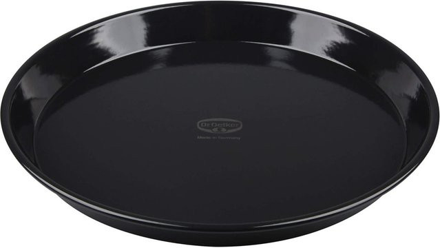 Dr. Oetker Pizzablech Tradition aus Emaille, Schwarz, Durchmesser: 32 cm - Bild 1