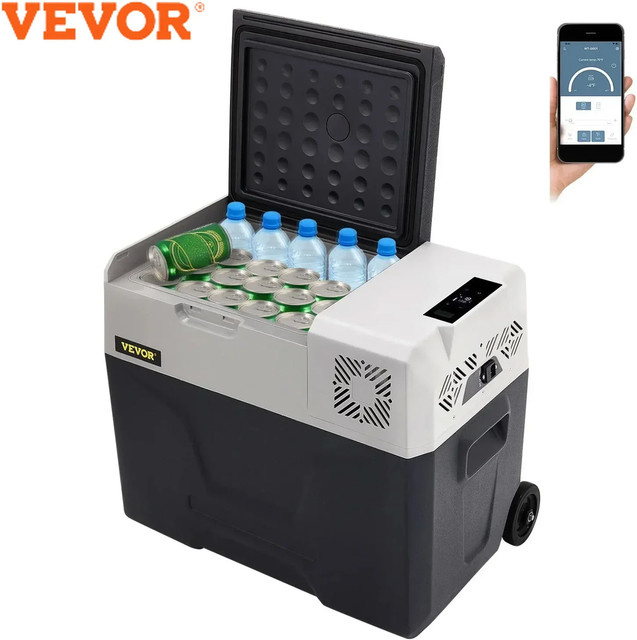 VEVOR Mini-Autokühlschrank Tragbarer Kompressor-Kühlschrank und Gefrierschrank für Camping und Picknick mit 30L, 40L oder 50L Volumen, 12V/24V und 220V - Bild 1