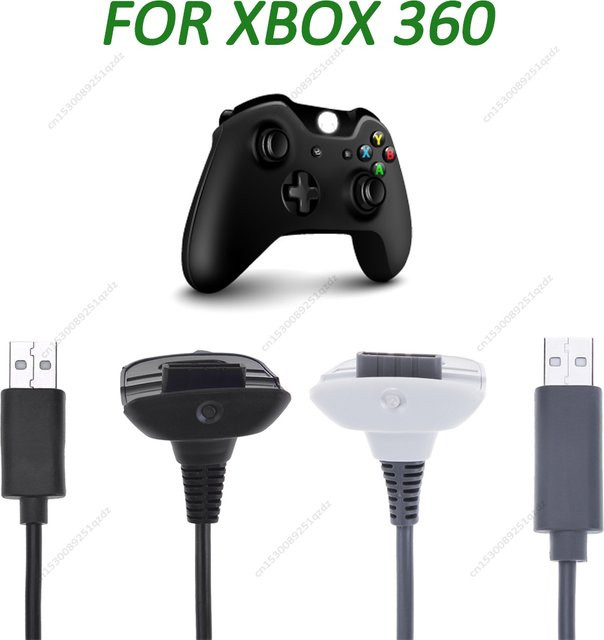 Shunmaii USB-Play Ladekabel für Xbox 360e Controller in Schwarz - Bild 1