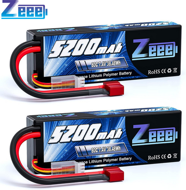 Zeee 2S 5200 mAh Lipo Batterie 80C mit T/XT60/EC5/EC3 Stecker 2-teiliges Set - Bild 1