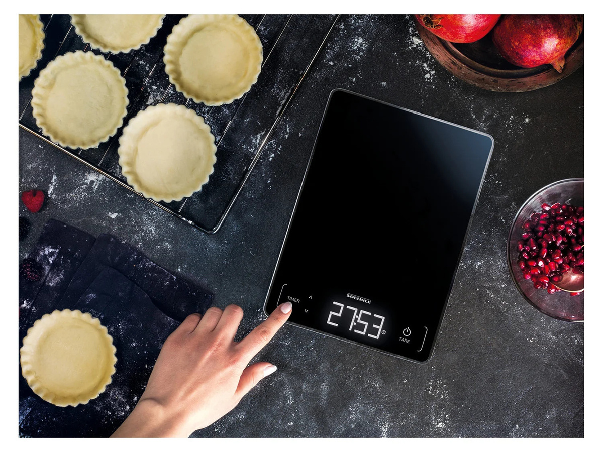 Soehnle Digitale Küchenwaage Page Profi 100 Schwarz mit Glasoberfläche und Timer - Bild 3