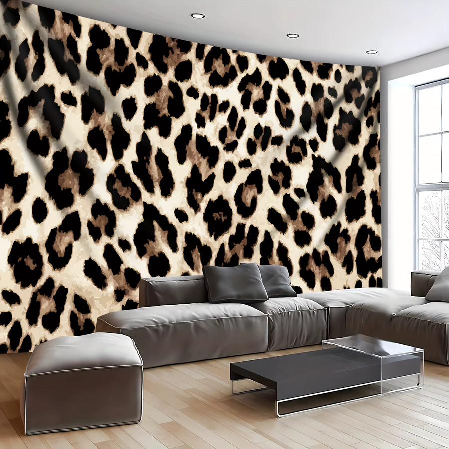 VIKAMA Wandbehang mit Leopardenmuster in Multicolour, moderner Wandteppich für Wohnzimmer, Schlafzimmer oder Büro, B/H: 75 x 58 cm - Bild 4
