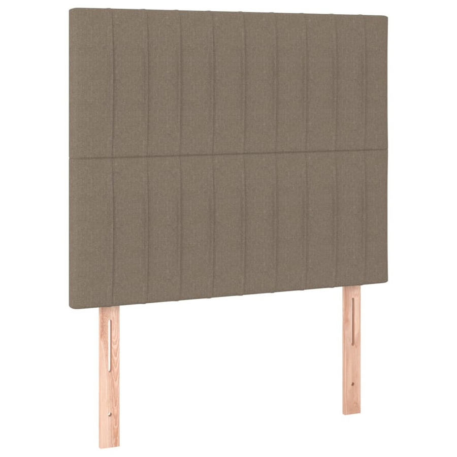 vidaXL Bettgestell mit Kopfteil in Taupe aus Stoff, B/T/H: 120 x 200 x 126 cm - Bild 3