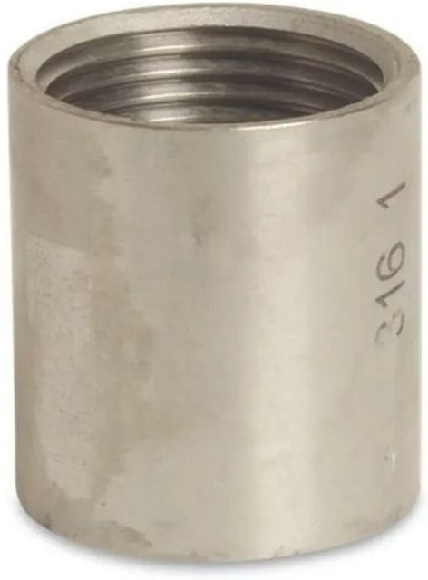Klasebo Gewindemuffe V4A Edelstahl 1 1/2 Zoll IG in Silber - Bild 1
