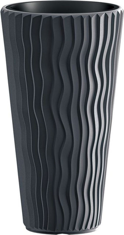 PROSPERPLAST Blumentopf Sandy Slim Anthrazit B/T/H: 30 x 30 x 53 cm - Bild 1