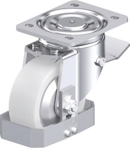 Blickle Stahlblech-Lenkrolle LH-SPO 127G-ST-FA-FS in Silber, Rad-Durchmesser: 125 mm, Tragfähigkeit: 750 kg - Bild 1