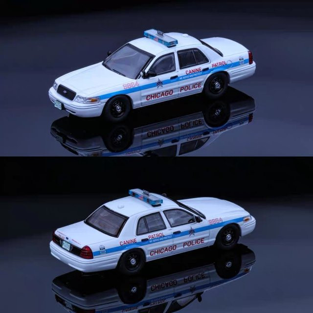 Rollin CPD Chicago /Oregon Polizeiwagen Victoria Crown, Legierungsautomodell, 1:64 - Bild 1