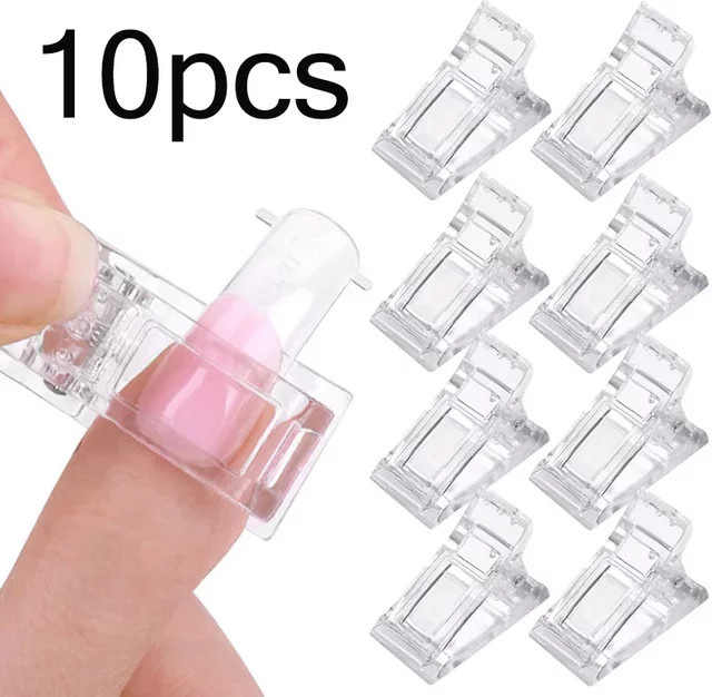 Poly Gel Fingernagelverlängerung LED Builder Klemmen, 10 Stück - Bild 1