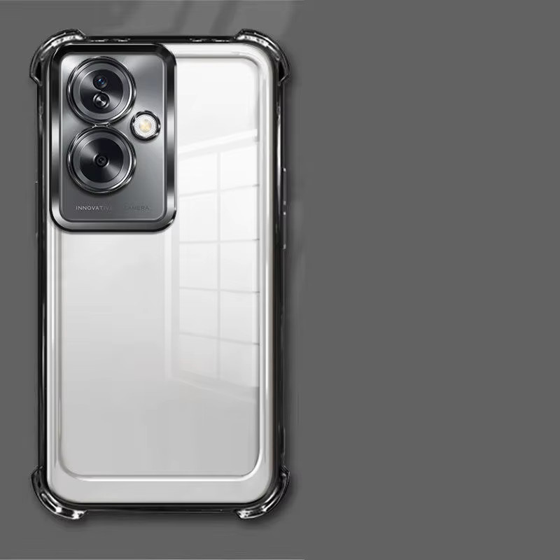 Stoßfeste Silikon Schutzhülle für OnePlus Nord N30 SE und OPPO A79 in Transparent und Blau mit verstärkten Ecken - Bild 1
