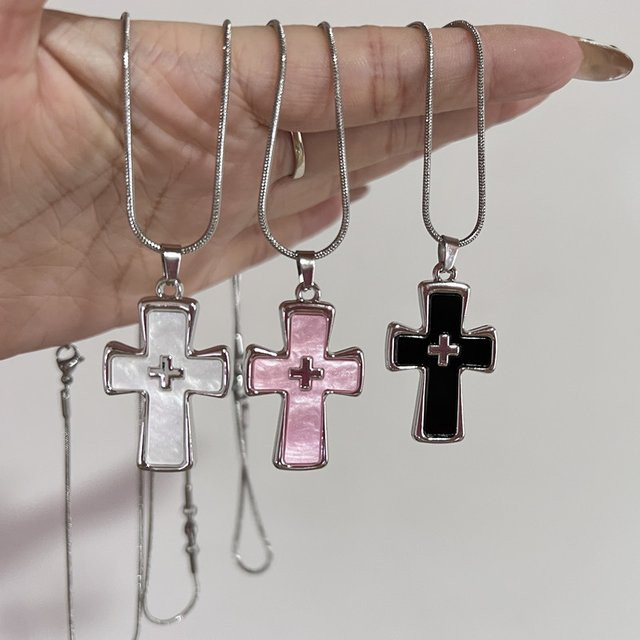 imixlot Halskette Kreuz, Silber, Unisex - Bild 1