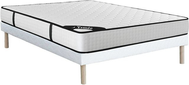 Ysmée Hybrid Bettgestell mit Matratze und Lattenrost in Weiß, B/T: 160 x 200 cm - Bild 1