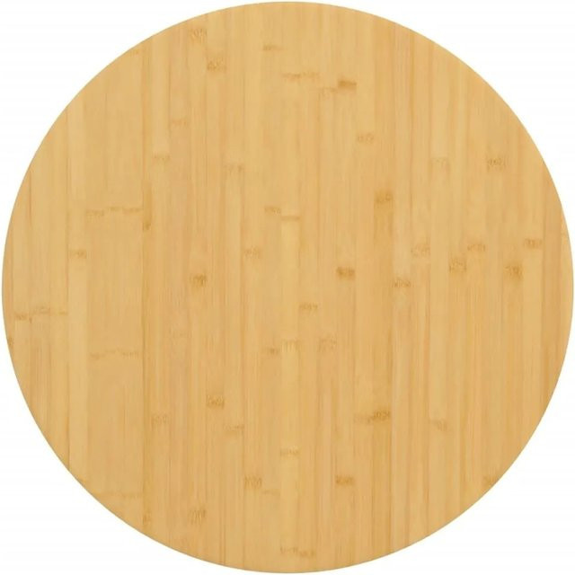vidaXL Tischplatte aus Bambus, lackiert, Durchmesser: 60 cm, Höhe: 1,5 cm - Bild 1