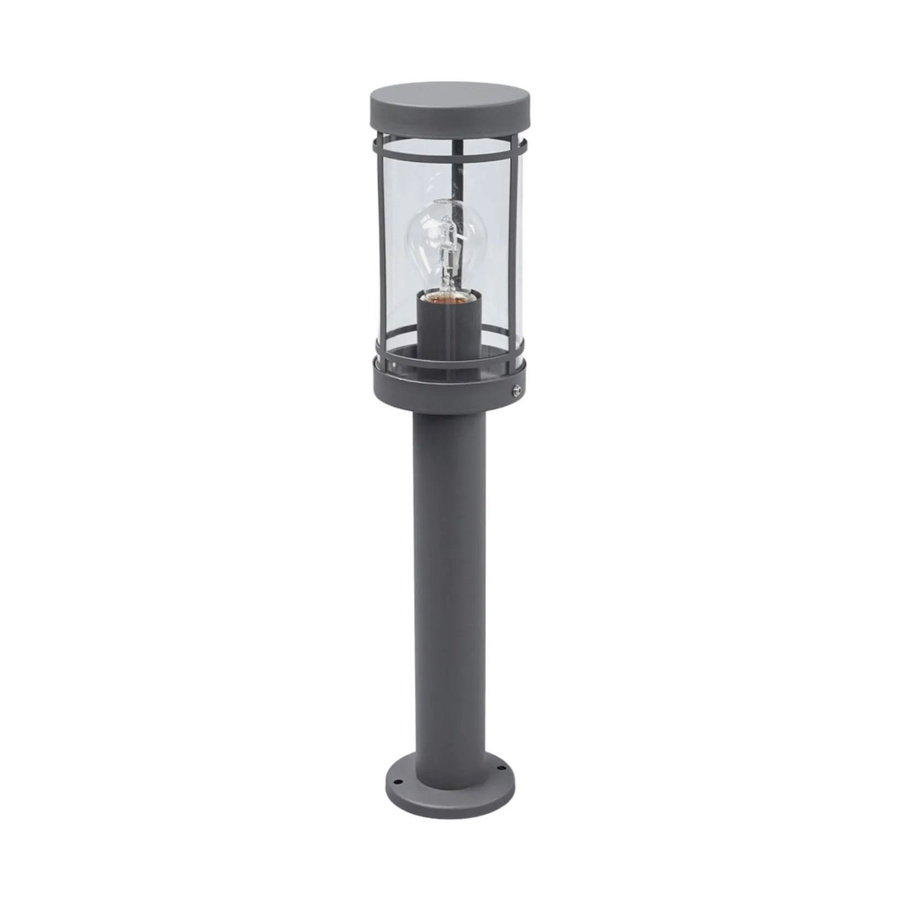Lindby Außenleuchte Djori Modern aus Edelstahl und Alu in Silber/Grau, 1-flammig E27, IP44 spritzwassergeschützt - Bild 2