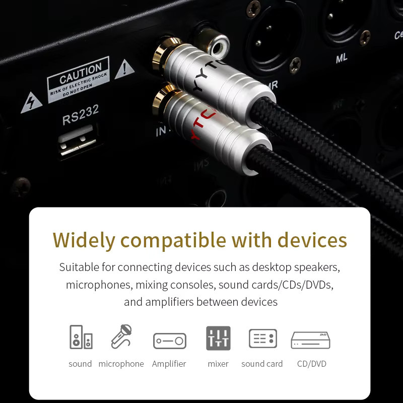 YYTCG Dual RCA auf Dual XLR HiFi Audio Kabel für High-End Verstärker und Mixer - Bild 4