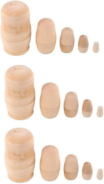 ATTWO Russische Mädchen Babuschka Matroschka, Blanko, 5-teiliges Set - Bild 1