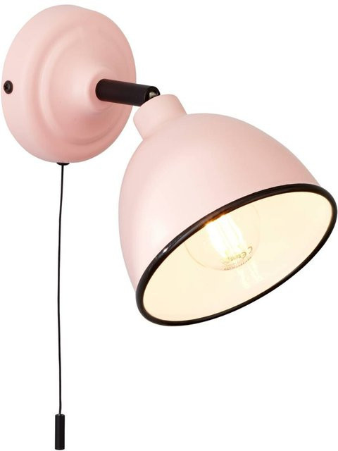 Brilliant Wandleuchte Telio aus Metall in Rosa mit Zugschalter, E14, H: 19,5 cm, B: 12,5 cm - Bild 1