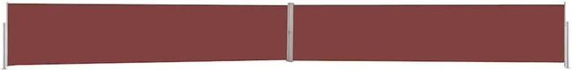 vidaXL Ausziehbare Seitenmarkise Braun mit automatischer Aufroll-Funktion aus Polyester und Stahl, Breite: 1200 cm, Höhe: 140 cm - Bild 1