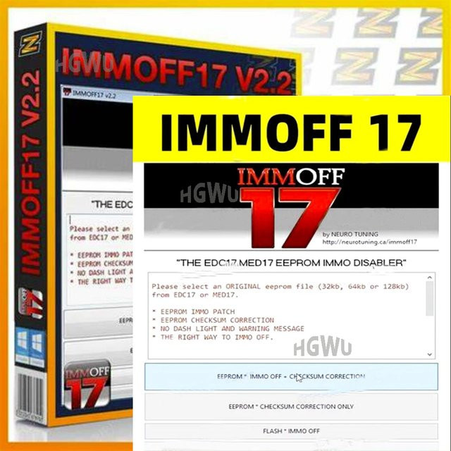 IMM OFF 17 Software für EDC 17 ECU Immo Off Programmierung - Bild 1