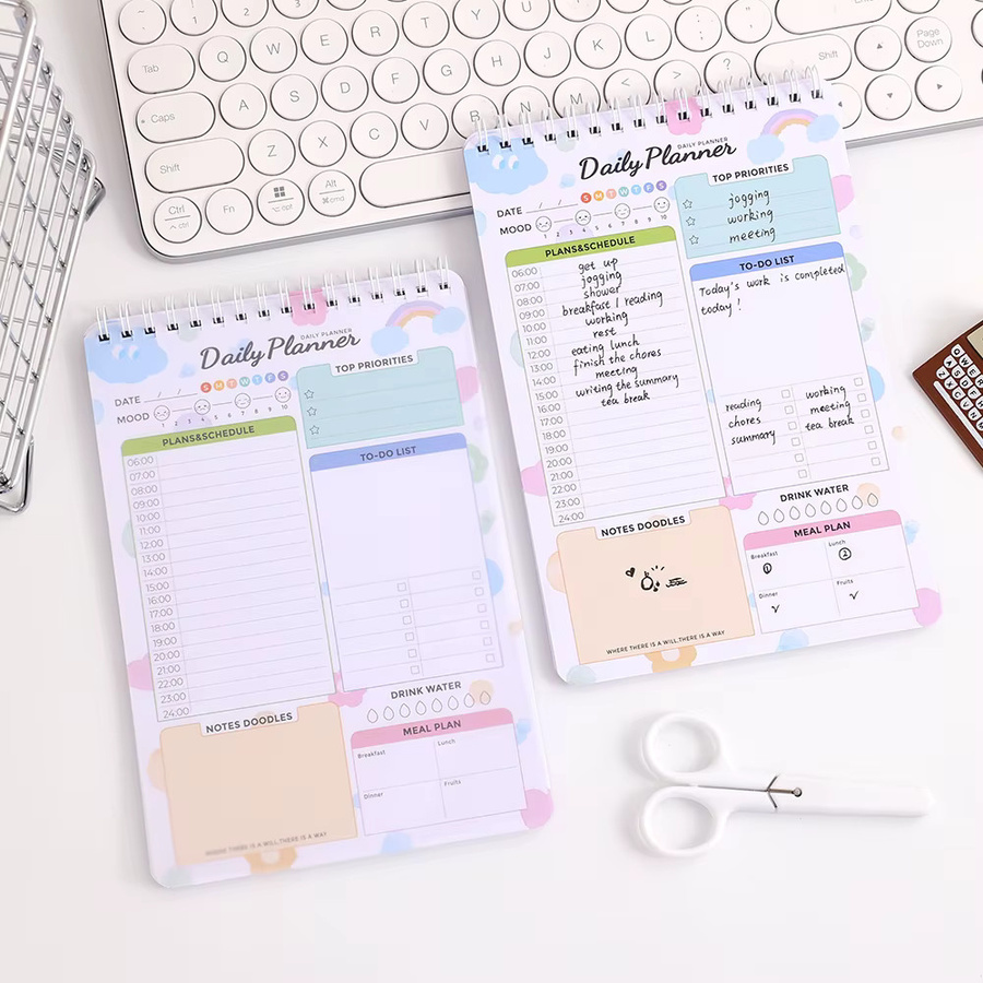Transparenter Tagesplaner und Essensplaner Organizer mit 32 Blatt aus PVC und Hardcover in Multicolour - Bild 1