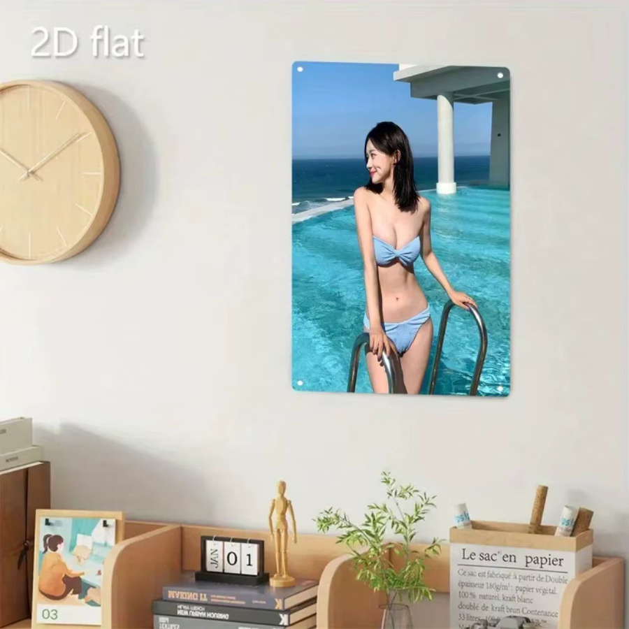 CIFBUY Wanddekoration aus Metall K-Drama Bikini Poolside Schild in Mehrfarbig - Bild 4