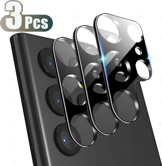3er-Pack Kameralinsen-Displayschutzfolie aus gehärtetem Glas für Samsung Galaxy S26 S25 S24 S23 S22 Ultra S21 Plus S20 FE in Transparent - Bild 1