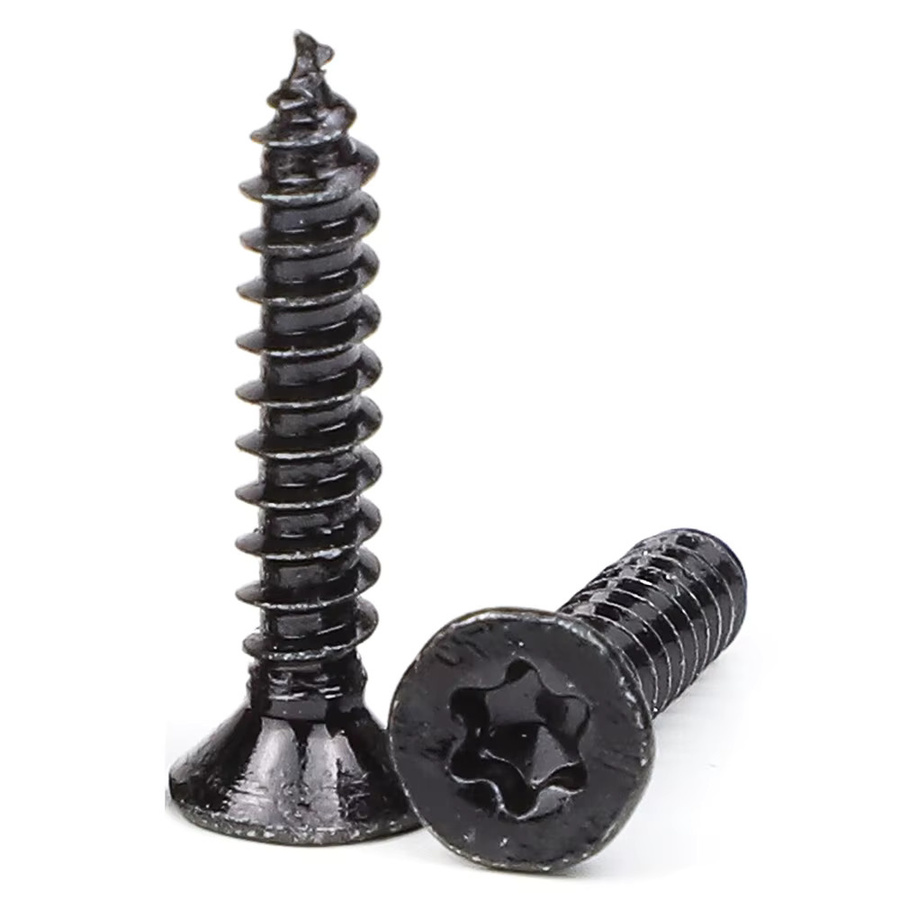 LUOTESI Sechskant-Senkkopfschraube mit Torx-Antrieb, selbstschneidend, aus schwarzem Edelstahl, M2 bis M5 - Bild 2