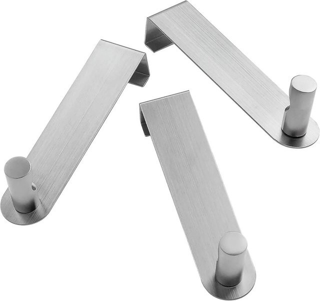 Mömax Garderobenhaken aus Edelstahl in Silber, Höhe: 13,5 cm, Tiefe: 3,0 cm - Bild 1