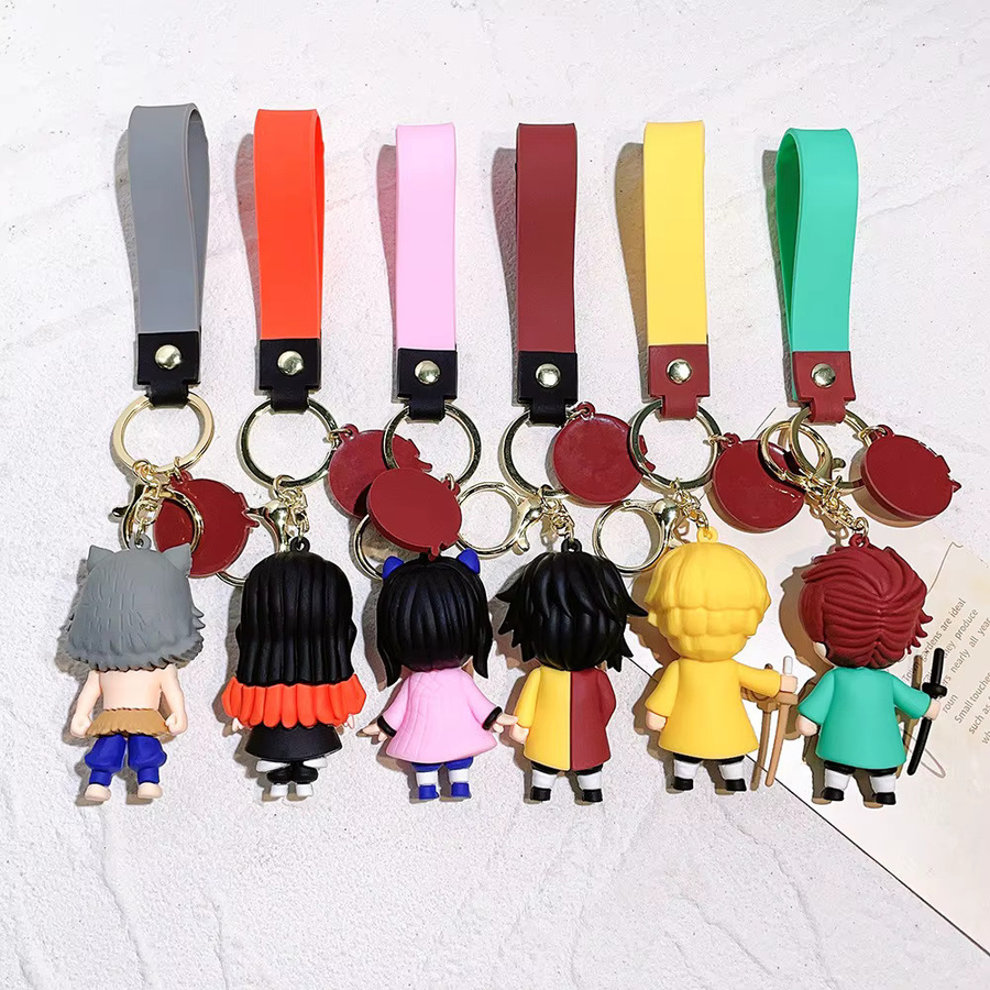 Bandai Demon Slayer Actionfiguren Schlüsselanhänger, 6-teiliges Set - Bild 2