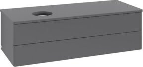 V&B Waschtischunterschrank Antao mit Beleuchtung, Anthrazit lackiert, B/T/H: 120 x 50 x 50 cm - Bild 1