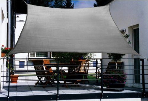 FLORACORD Balkon-Sonnensegel rechteckig aus Polyester in Anthrazit, B: 270 cm, H: 140 cm - Bild 1