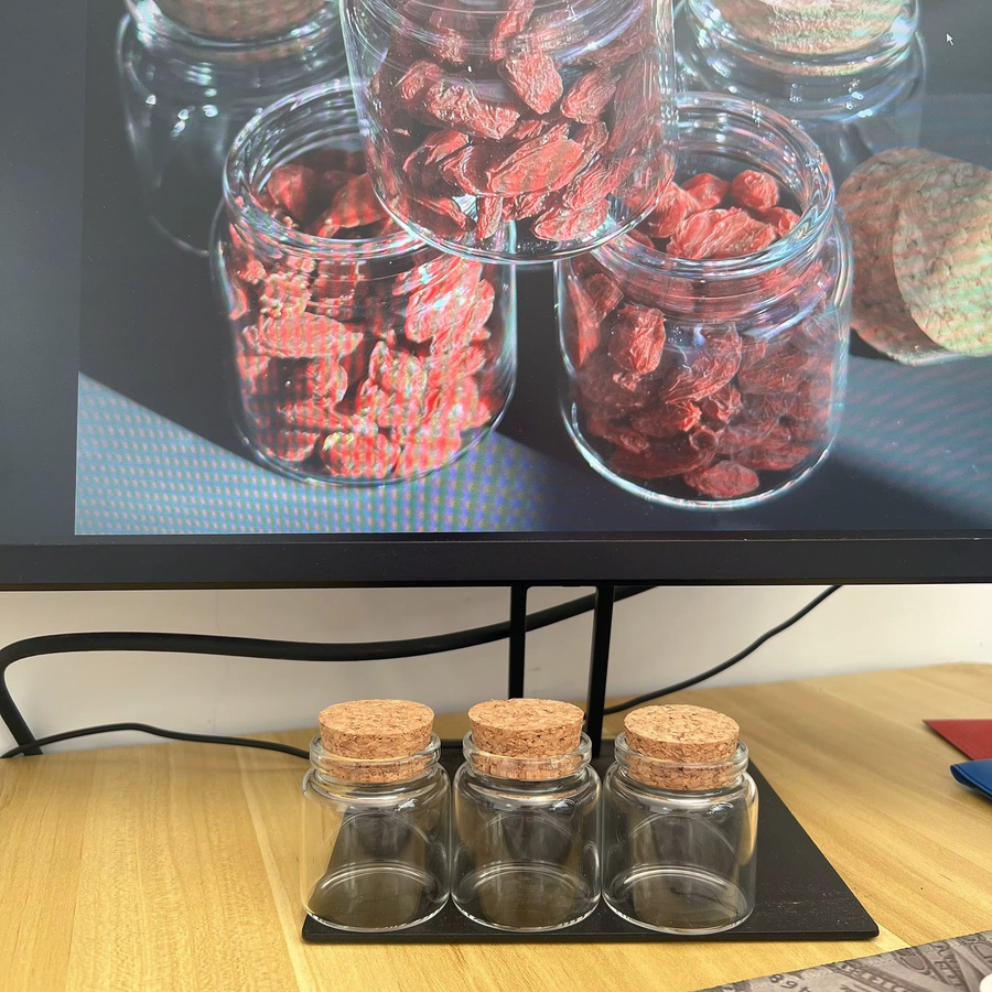 Transparente Borosilikatglasflaschen mit Korkstopfen für Gewürze, Süßigkeiten oder Bastelarbeiten, 50 ml - Bild 2