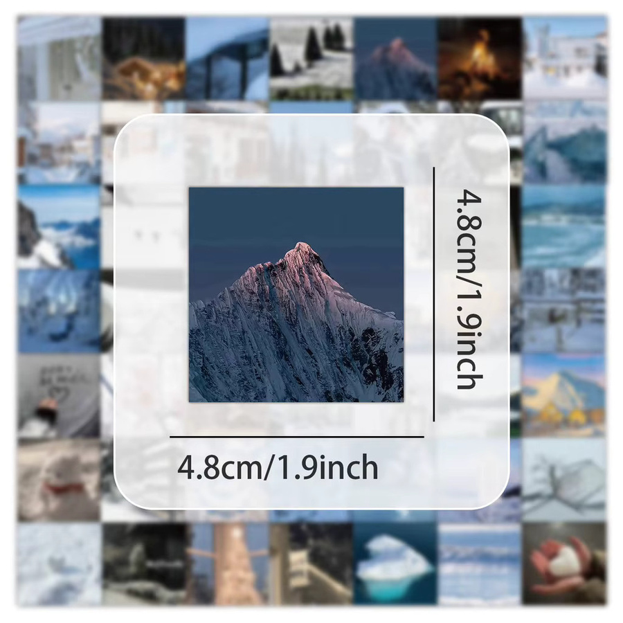 60 Stück Winter-Süßmilchkappen-Aufkleber in Multicolor für Notebooks, Handyhüllen und Thermoskannen von RecordingYourLife Store - Bild 1