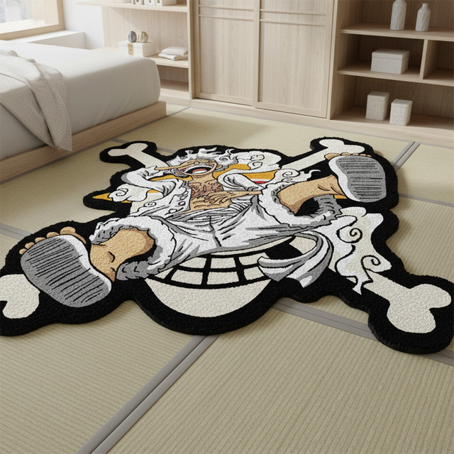 Handgeknüpfter One Piece Anime Teppich mit Ruffy Zoro Sanji und Ace von Bandai in Multicolour - Bild 1